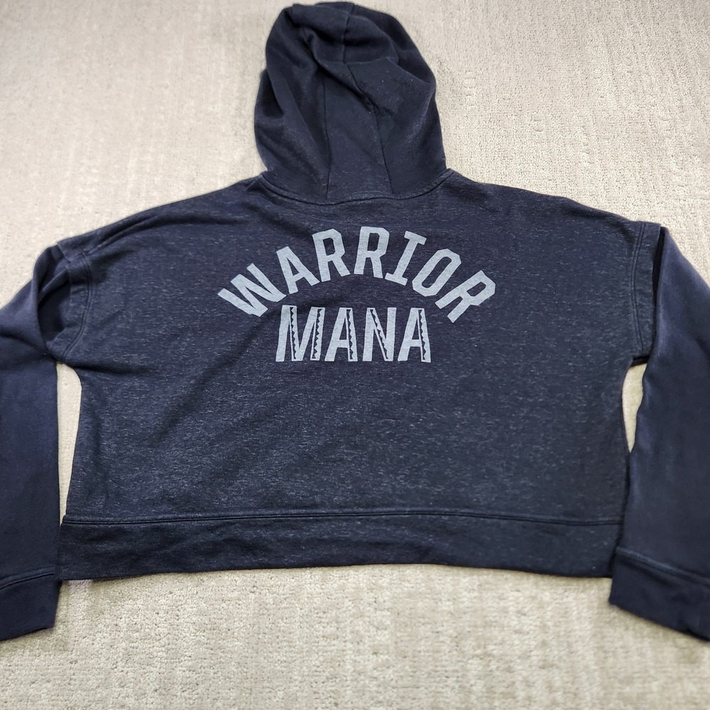 Under Armour Project Rock Hoodie Women Small Black Cropped Boxy Crossfit Train